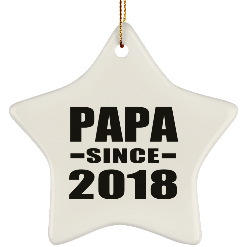 Papa (Grandpa) Since 2018 - Star Ornament