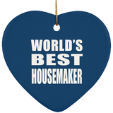 World's Best Housemaker - Heart Ornament