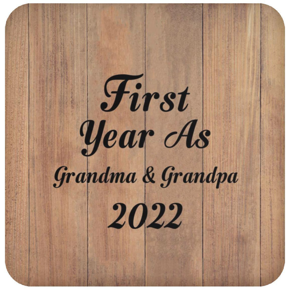 First Year As Grandma & Grandpa 2022 - Drink Coaster C