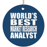 World's Best Market Research Analyst - Circle Ornament