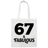 67th Birthday 67 & Fabulous - Tote Bag White