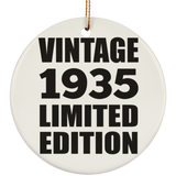 89th Birthday Vintage 1935 Limited Edition - Circle Ornament