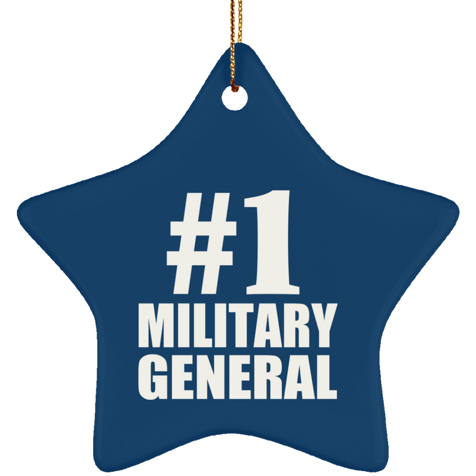 Number One #1 Military General - Star Ornament