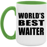 World's Best Waiter - 15oz Accent Mug Green