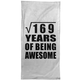 13th Birthday Square Root of 169 Years of Being Awesome - Hand Towel