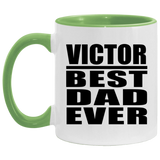 Victor Best Dad Ever - 11oz Accent Mug Green