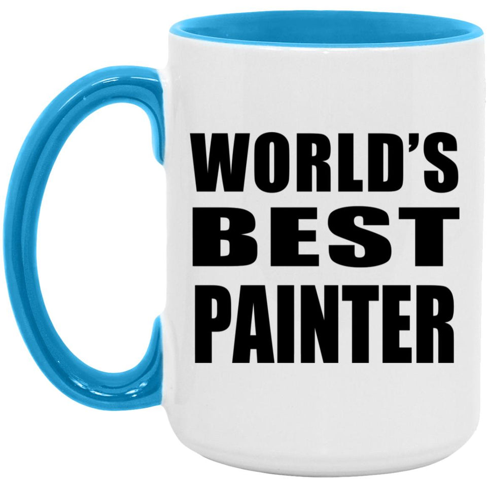 World's Best Painter - 15oz Accent Mug Blue