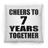 7th Anniversary Cheers To 7 Years Together - Throw Pillow