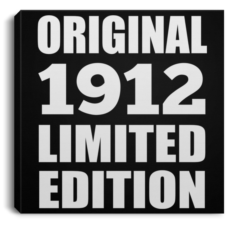 112th Birthday Original 1912 Limited Edition - Canvas Square
