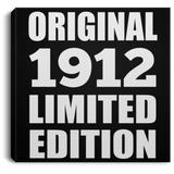 112th Birthday Original 1912 Limited Edition - Canvas Square