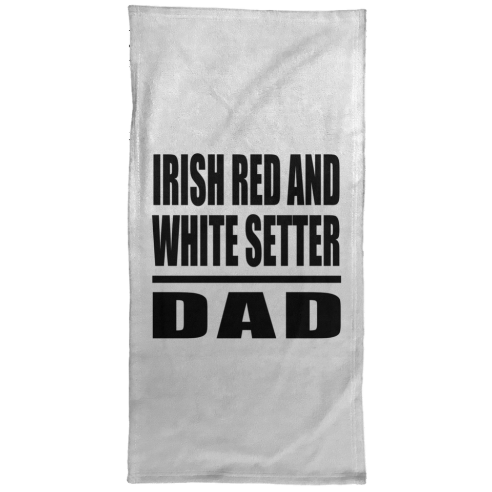 Irish Red And White Setter Dad - Hand Towel
