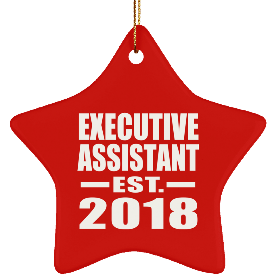 Executive Assistant Established EST. 2018 - Star Ornament