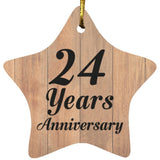 24th Anniversary 24 Years Anniversary - Star Ornament C