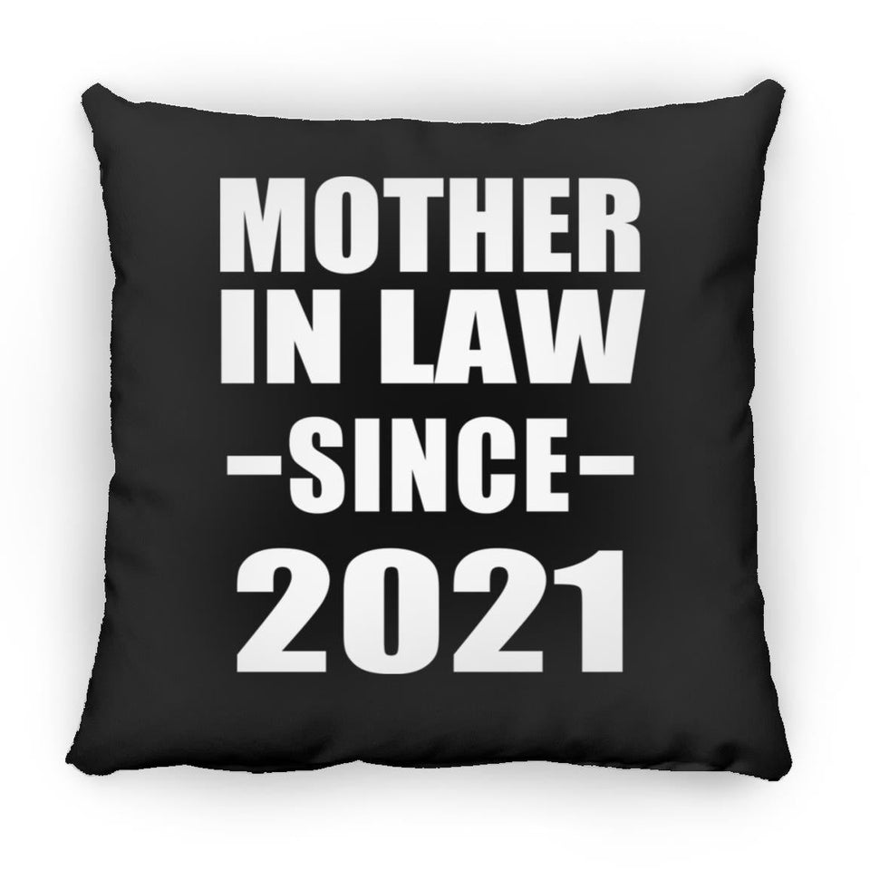 Mother In Law Since 2021 - Throw Pillow Black