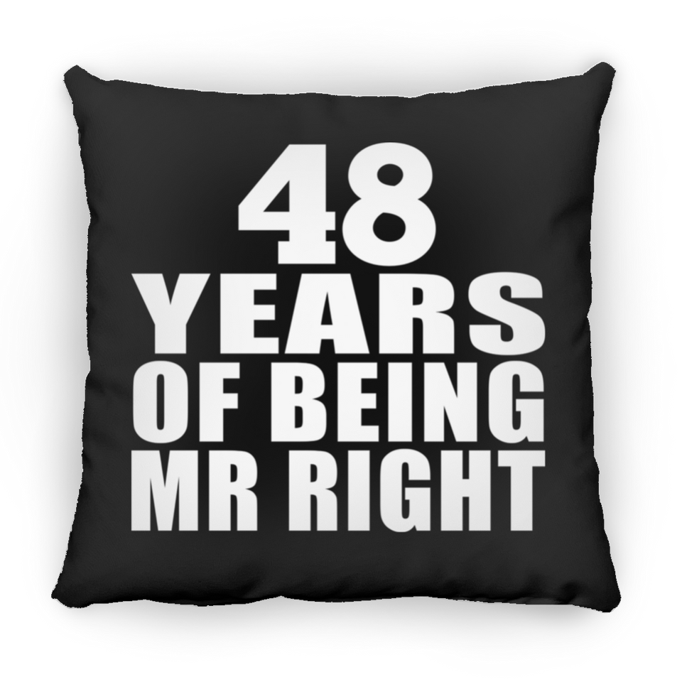 48th Anniversary 48 Years Of Being Mr Right - Throw Pillow Black