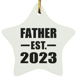 Father Established EST. 2023 - Star Ornament