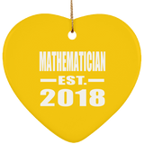 Mathematician Established EST. 2018 - Heart Ornament