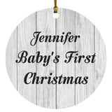 Jennifer Baby's First Christmas - Circle Ornament F