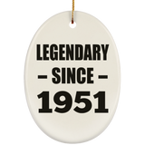 73rd Birthday Legendary Since 1951 - Oval Ornament
