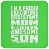 Proud Executive Assistant Mom Of Awesome Son - Drink Coaster