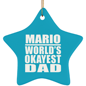 Mario World's Okayest Dad - Star Ornament