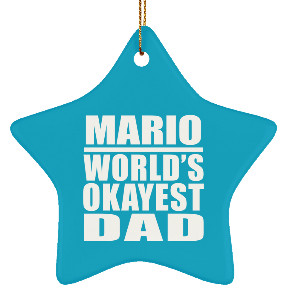 Mario World's Okayest Dad - Star Ornament