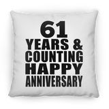 Happy 61st Anniversary 61 Years & Counting - Throw Pillow