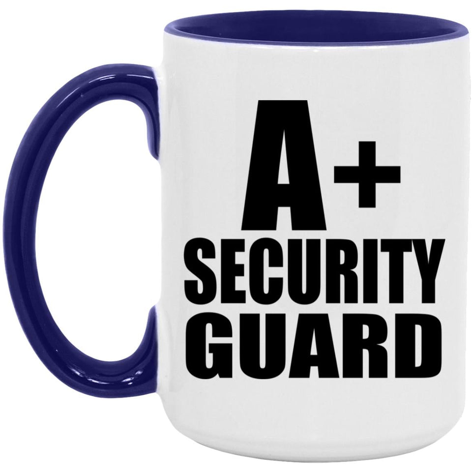 A+ Security Guard - 15oz Accent Mug Purple