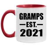 Gramps Established EST. 2021 - 11oz Accent Mug Red