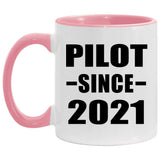 Pilot Since 2021 - 11oz Accent Mug Pink