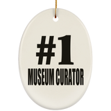 Number One #1 Museum Curator - Oval Ornament