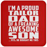 Proud Tailor Dad Of Awesome Son - Drink Coaster
