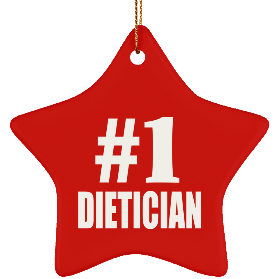 Number One #1 Dietician - Star Ornament