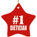Number One #1 Dietician - Star Ornament