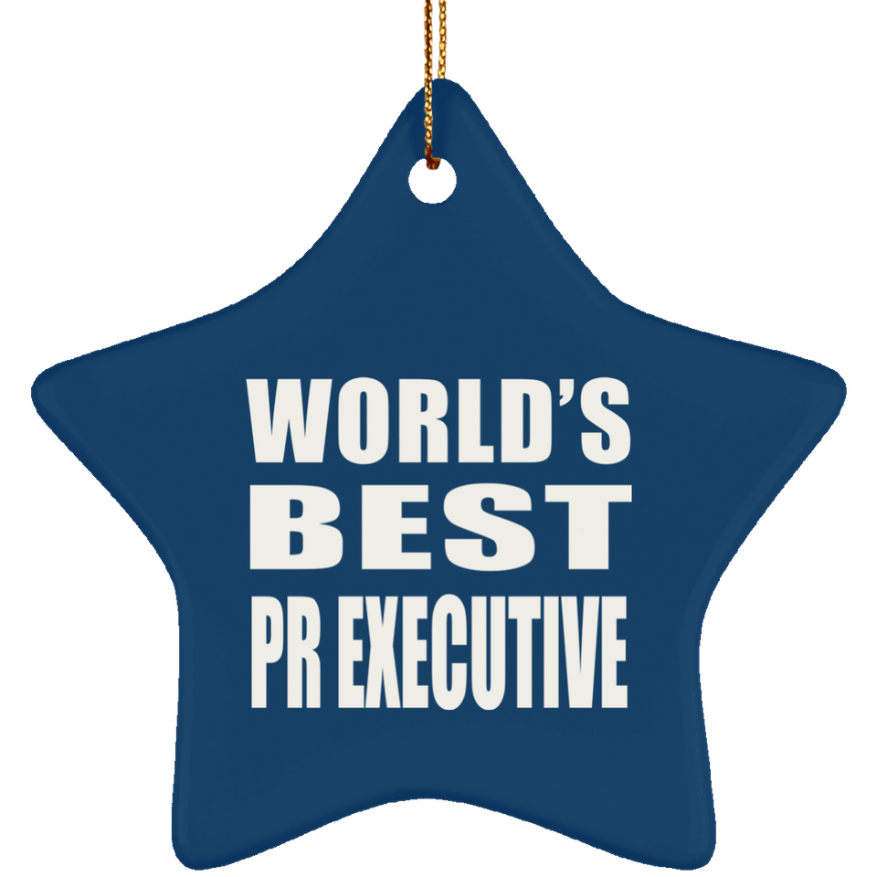 World's Best Pr Executive - Star Ornament