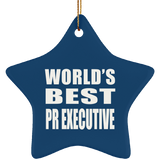 World's Best Pr Executive - Star Ornament