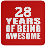 28th Birthday 28 Years Of Being Awesome - Drink Coaster