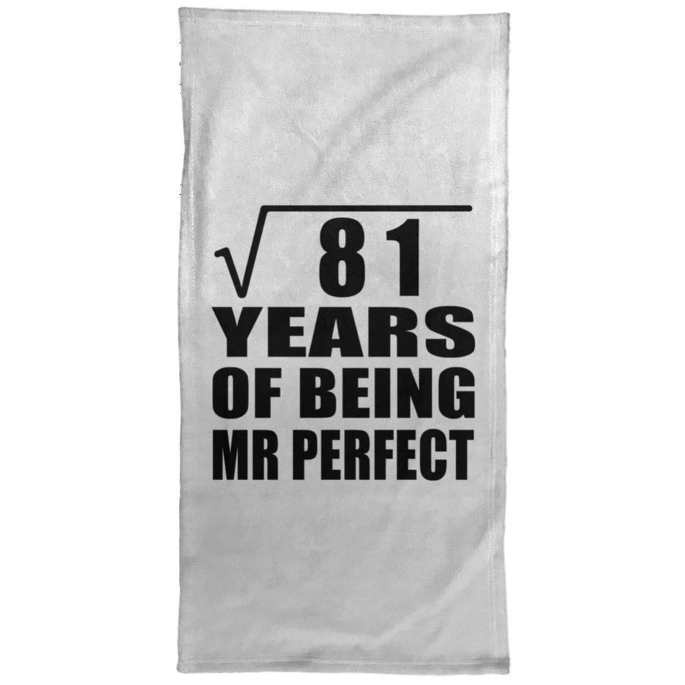 9th Anniversary Square Root of 81 Years of Mr Perfect - Hand Towel