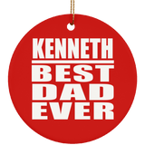 Kenneth Best Dad Ever - Circle Ornament