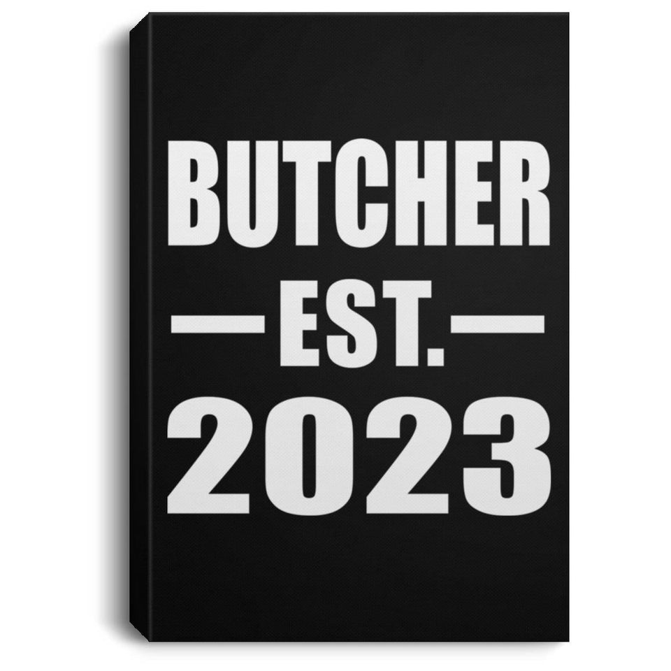 Butcher Established EST. 2023 - Canvas Portrait