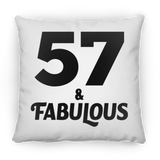 57th Birthday 57 & Fabulous - Throw Pillow