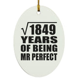 43rd Anniversary Square Root of 1849 Years of Mr Perfect - Oval Ornament