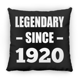 104th Birthday Legendary Since 1920 - Throw Pillow Black