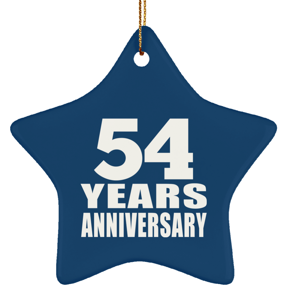 54th Anniversary 54 Years - Star Ornament