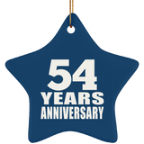 54th Anniversary 54 Years - Star Ornament