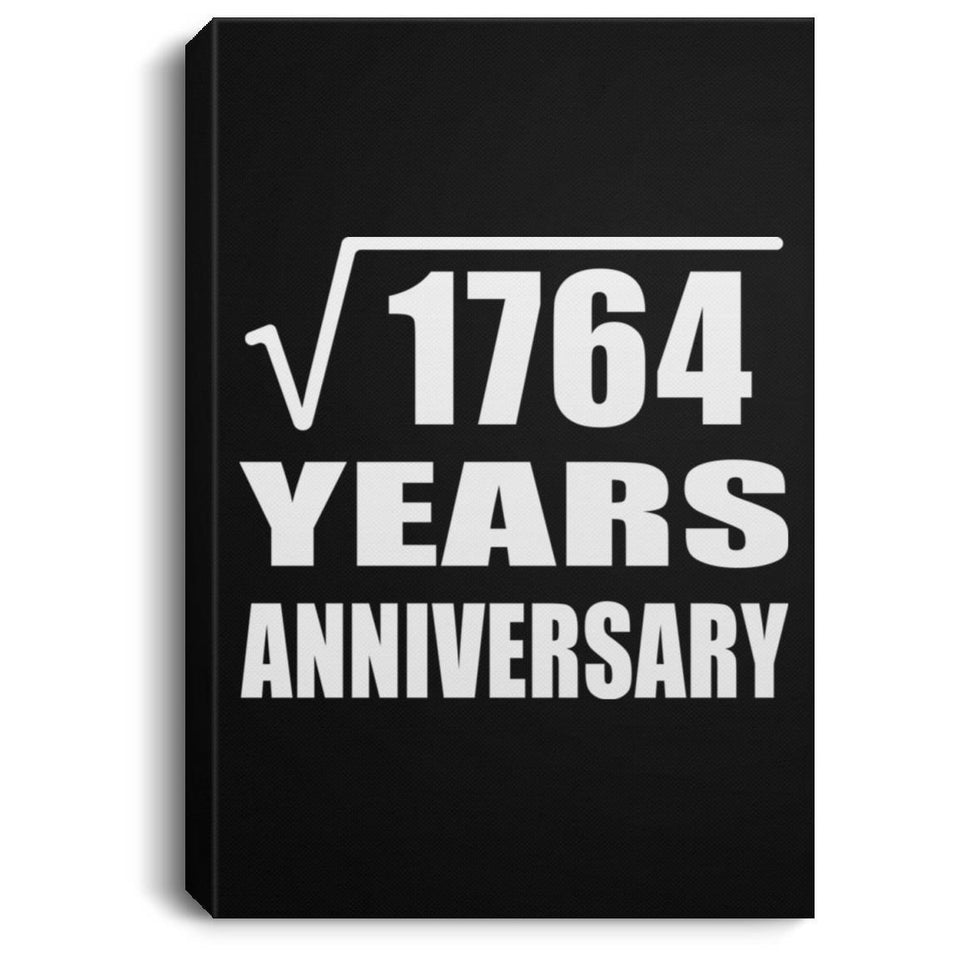 42nd Anniversary Square Root of 1764 Years Anniversary - Canvas Portrait