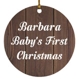 Barbara Baby's First Christmas - Circle Ornament D