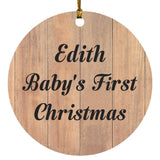 Edith Baby's First Christmas - Circle Ornament C
