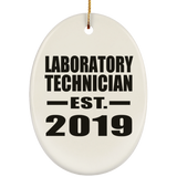 Laboratory Technician Established EST. 2019 - Oval Ornament
