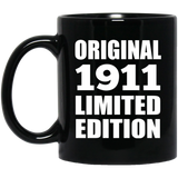 113th Birthday Original 1911 Limited Edition - 11oz Coffee Mug Black